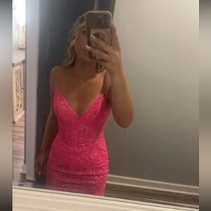 pink hoco dress